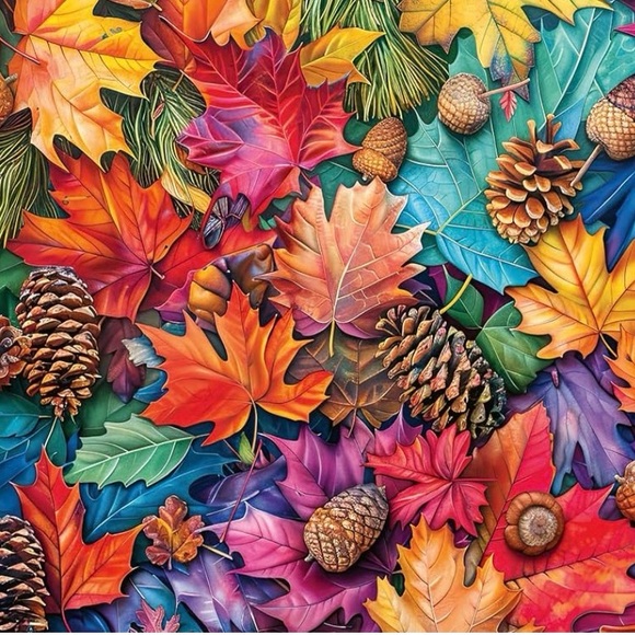 Ravensburger Colorful Leaves and Pinecones 500-Piece Puzzle - Picture 1 of 2